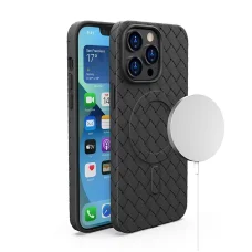 iPhone 14 Pro Max MagSafe Woven tok fekete