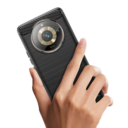 Realme 11 Pro/11 Pro Plus Carbon szénszál mintájú TPU tok fekete - 3
