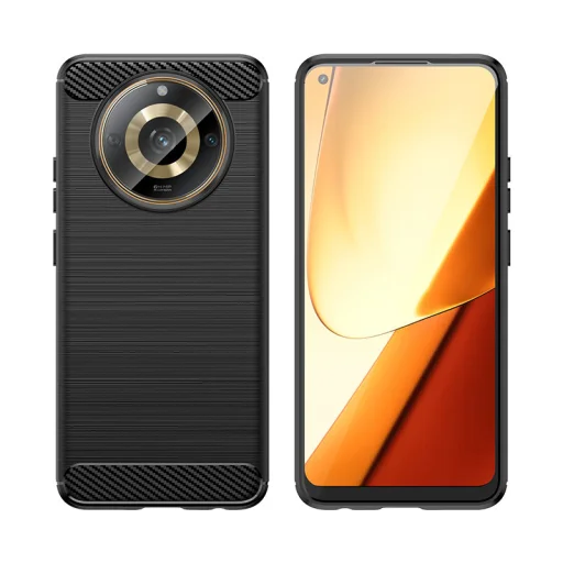 Realme 11 Carbon szénszál mintájú TPU tok fekete - 7