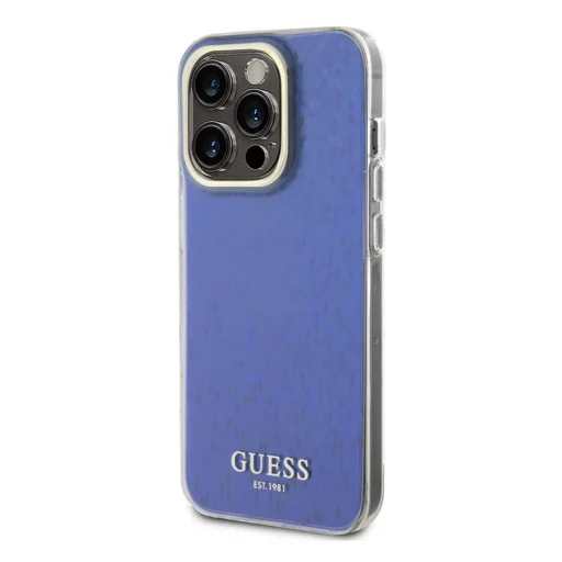 iPhone 15 Pro Guess IML Disco Mirror Classic Logo tok lila - 1