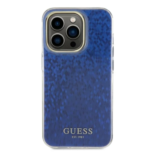 iPhone 15 Pro Guess IML Disco Mirror Classic Logo tok lila - 4