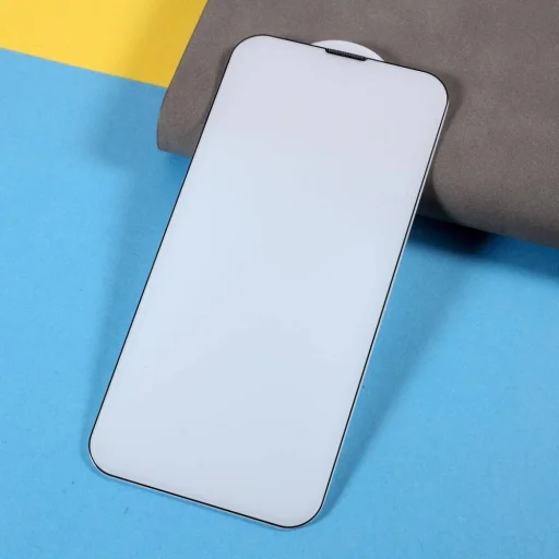 iPhone 15 5D Full Glue kijelzővédő üvegfólia fekete - 6