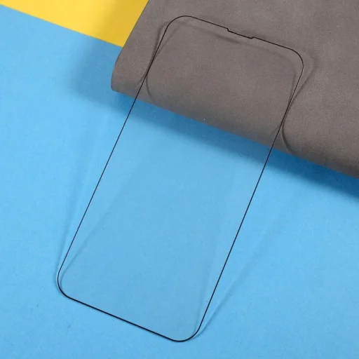 iPhone 15 5D Full Glue kijelzővédő üvegfólia fekete - 8
