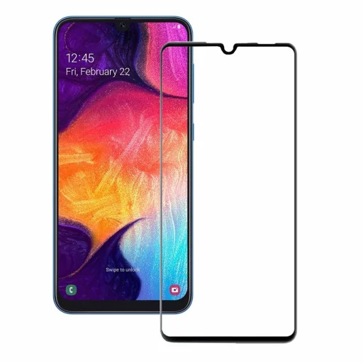 Samsung Galaxy A50/M21/A30S 5D Full Glue kijelzővédő üvegfólia fekete - 1
