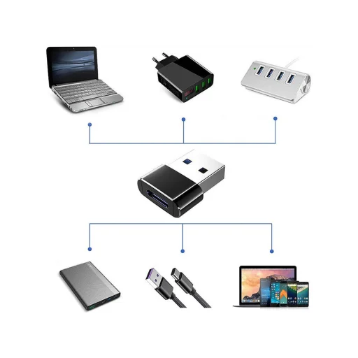 USB - Type C adapter ezüst - 6