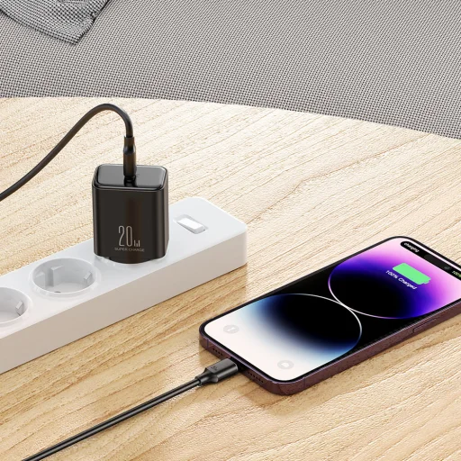Joyroom hálózati töltő adapter JR-TCF06 USB C 20W PD fekete - 8