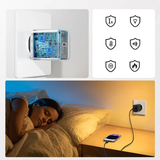 Joyroom hálózati töltő adapter JR-TCF06 USB C 20W PD fekete - 5
