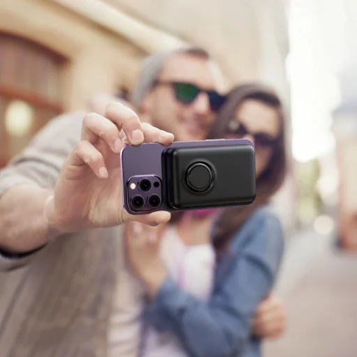 Joyroom JR-W050 powerbank 10000mAh 20W MagSafe vezeték nélküli töltéssel fekete - 4