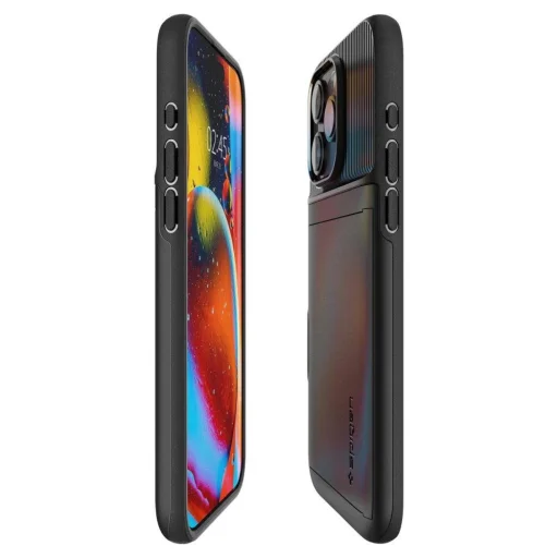 iPhone 15 Pro Spigen Slim Armor CS tok fekete (ACS06728) - 3