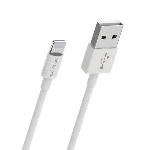 Borofone BX22 Bloom USB - Lightning kábel 2,4A 1m fehér - 1