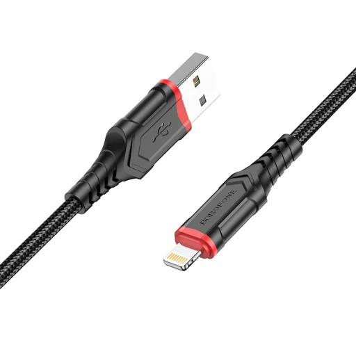 Borofone BX67 USB - Lightning kábel 2,4A 1m fekete - 1