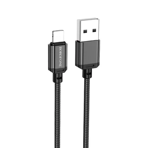 Borofone Sharp BX87 USB - Lightning kábel 2,4A 1m fekete - 2