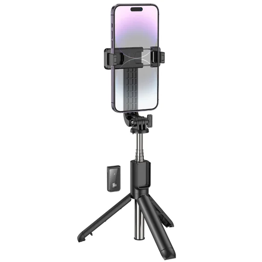 Borofone Happy BY11 bluetooth szelfibot és állvány távirányítóval fekete - 1