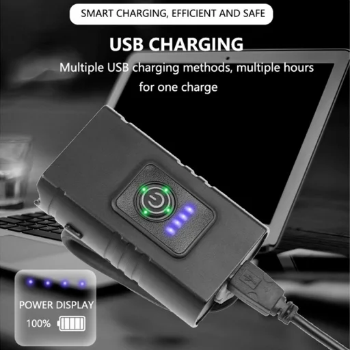 LED micro USB kerékpár lámpa - 4