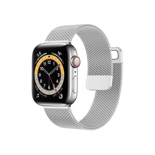Apple Watch 42/44/45 mm Milanese óraszíj ezüst - 1