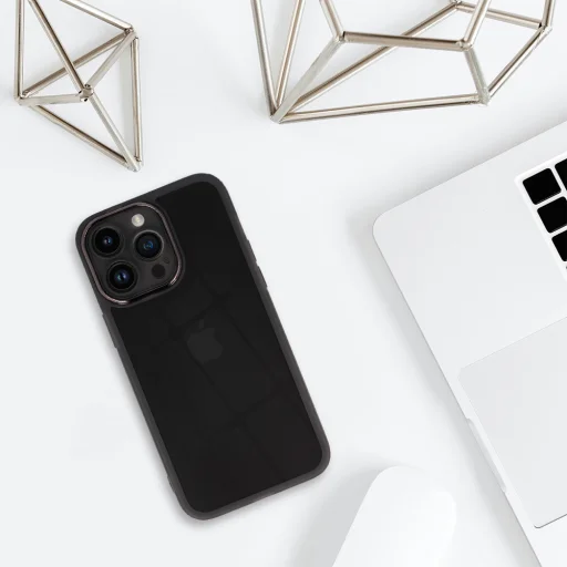 Védő lencsevédő tok Samsung Galaxy A13 4G fekete átlátszó tok - 6