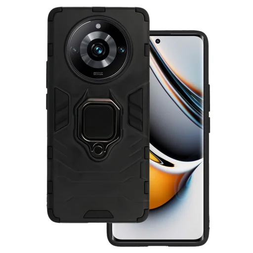 Realme 11 Pro 5G Ring Armor tok kihajtható támasszal fekete - 1