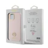 iPhone 15 Guess Liquid Silicone 4G Strass Metal Logo tok rózsaszín (GUHCP15SM4DGPP) thumbnail