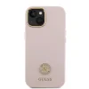 iPhone 15 Guess Liquid Silicone 4G Strass Metal Logo tok rózsaszín (GUHCP15SM4DGPP) thumbnail