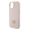 iPhone 15 Guess Liquid Silicone 4G Strass Metal Logo tok rózsaszín (GUHCP15SM4DGPP) thumbnail