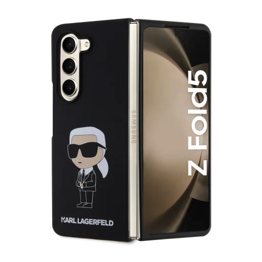Samsung Galaxy Z Fold 5 Karl Lagerfeld Liquid Silicone Ikonik NFT tok fekete (KLHCZFD5SNIKBCK) - 1