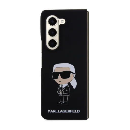 Samsung Galaxy Z Fold 5 Karl Lagerfeld Liquid Silicone Ikonik NFT tok fekete (KLHCZFD5SNIKBCK) - 5