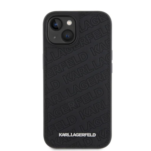  iPhone 15 Karl Lagerfeld PU Steppelt mintás tok fekete (KLHCP15SPQKPMK) - 6
