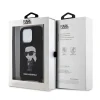  iPhone 15 Fekete Karl Lagerfeld Liquid Silicone Crossbody Ikonik tok (KLHCP15SSCBSKNK)