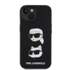 iPhone 15 Plus Karl Lagerfeld Liquid Silicone Karl and Choupette Heads fekete tok (KLHCP15MSDHKCNK) thumbnail