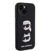  iPhone 15 Plus Karl Lagerfeld Liquid Silicone Karl and Choupette Heads fekete tok (KLHCP15MSDHKCNK) thumbnail