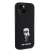  iPhone 15 Fekete Karl Lagerfeld Liquid Silicone Metal Ikonik tok (KLHCP15SSMHKNPK) thumbnail