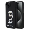  iPhone 15 Plus Karl Lagerfeld Liquid Silicone Karl and Choupette Heads fekete tok (KLHCP15MSDHKCNK) thumbnail