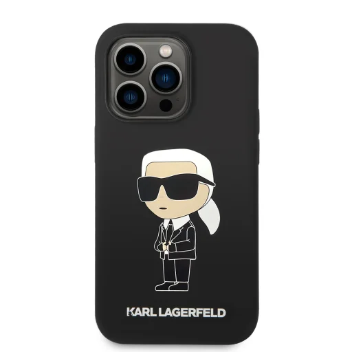 iPhone 15 Pro Max Karl Lagerfeld KLHCP15XSNIKBCK Liquid Silicone Ikonik NFT tok fekete - 3