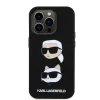  iPhone 15 Pro Max Karl Lagerfeld Liquid Silicone Karl and Choupette Heads fekete tok (KLHCP15XSDHKCNK)