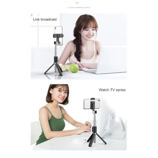 Selfie bot állvánnyal és bluetooth távirányítóval P60 fehér - 8