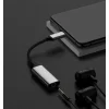 USB Type C - 3.5mm jack átalakító adapter (DAC) 10cm, szürke 24bit 96KHz, TRRS thumbnail