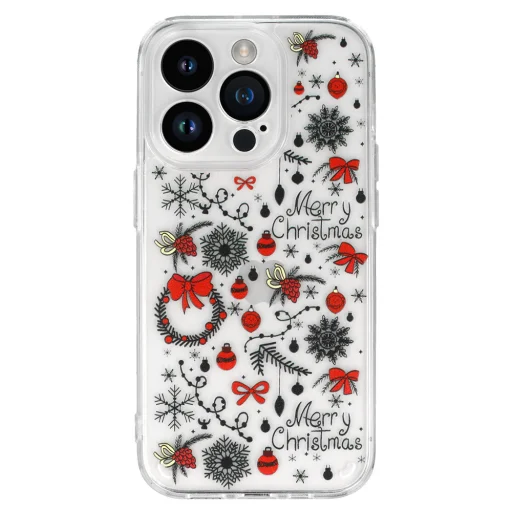 iPhone 13 Pro Tel Protect Christmas Karácsonyi mintás tok design 5 átlátszó - 5