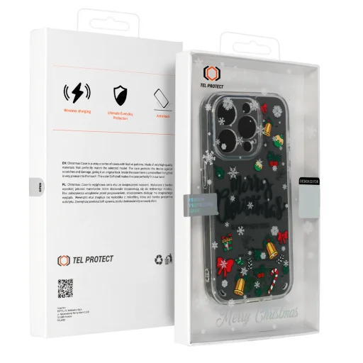 Samsung S23 Tel Protect Christmas Karácsonyi mintás tok design 3 átlátszó - 5