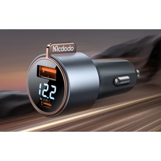 Mcdodo CC-5670 75W autós töltő digitális kijelzővel PD 1*USB-A 1*USB-C - 5