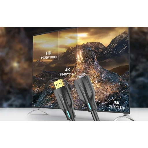 Vention HDMI hosszabító kábel AHBBF 8K 1m fekete - 2