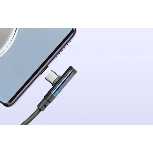 Mcdodo USB - USB-C CA-3423 kábel 90 fokos könyökkel 1.8m LED fekete - 6