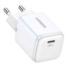 UGREEN 20w Nexode mini hálózati töltő adapter USB-C, PD3.0, QC4.0, GaN fehér