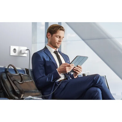 UGREEN 20w Nexode mini hálózati töltő adapter USB-C, PD3.0, QC4.0, GaN fehér - 7