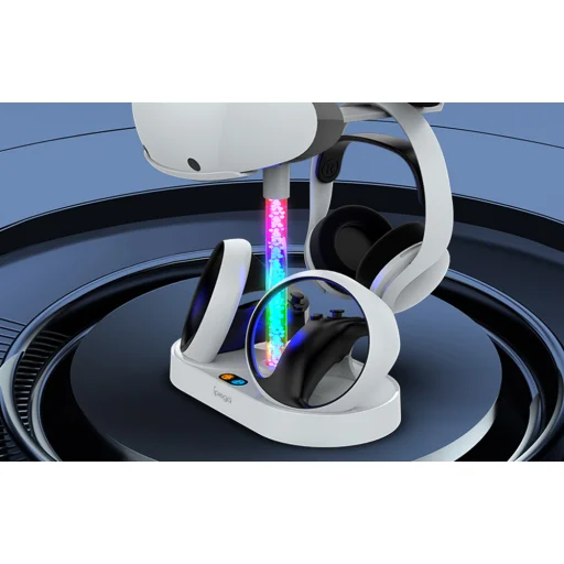 iPega PS5 PG-P5V001PS töltőállvány VR készlethez fehér RGB - 7
