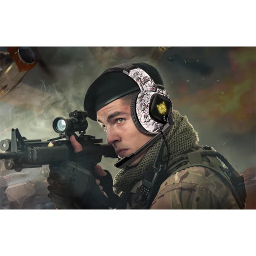 ONIKUMA K19 gaming, gamer fejhallgató Camou fehér - 6