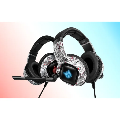 ONIKUMA K19 gaming, gamer fejhallgató Camou fehér - 5