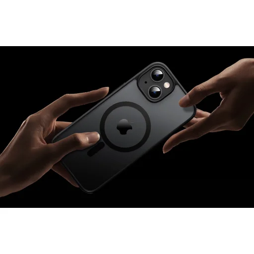 iPhone 15 UGREEN LP748 mágneses védőtok fekete kerettel - 2