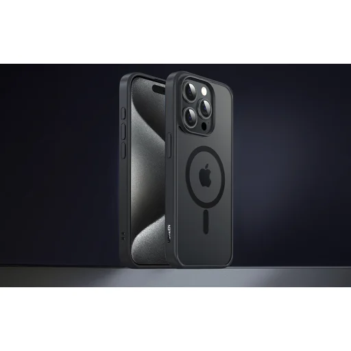 iPhone 15 Pro Max UGREEN LP751 mágneses védőtok fekete kerettel - 4