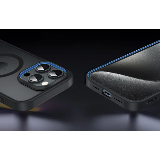 iPhone 15 Pro Max UGREEN LP751 mágneses védőtok fekete kerettel - 5