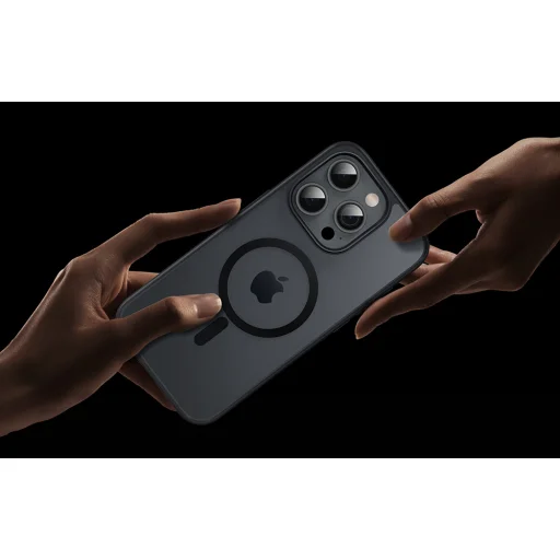 iPhone 15 Pro Max UGREEN LP751 mágneses védőtok fekete kerettel - 2